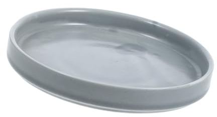 SHINEOFI Vassoio Drenante per Piante in Ceramica con Base in Legno Brasiliano Sottovaso Rotondo per Vaso da Giardino e Bonsai per Spazio Esterno e Terrazzo Design Stabile e Multifunzionale