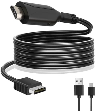 Adaptateur PS2/PS1 vers HDMI 720P/1080P pour Convertisseur Vidéo, 100 cm | 39.3in Câble AV HDMI Liaison HD Interface Multimédia Plug and Play pour Console de Jeu HDTV, Gaming