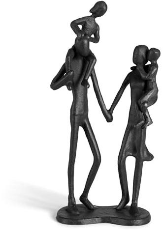 Sziqiqi Iron Anniversary Wedding Gifts: Iron Family Statue for Family of 4
