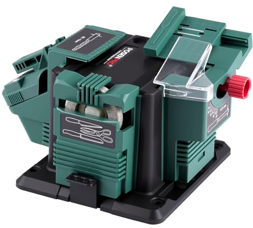 POSENPRO 65W Electric Multifunctional Sharpener, Max. Speed 6700rpm | Professional Multitask Sharpening Machine, Use for Kitchen Knife & Chisel & HSS Drill Bit & Scissor Grinder