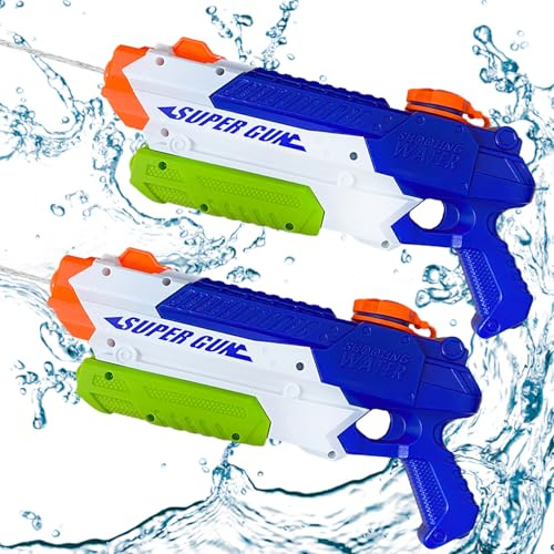 Water Gun, 2 Pack Water Pistol, Water Gun for Kids Adults | Powerful Long Distance Water Pistol, Super Squirt Guns Water Blaster Pool Beach Toys for Summer