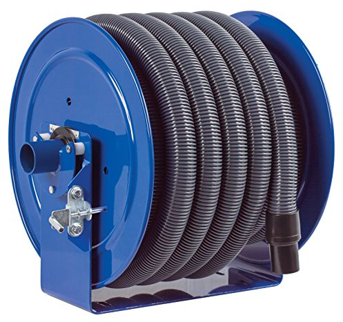 Coxreels SH-N-550 Super Hub Series | Retractable Air Hose Reel | Air/Water ¾” Hose I.D. (Included) & Auto Rewind Storage Reel | Multi Position Lock | 50' Length PVC | 300 PSI Rated | Made in USA