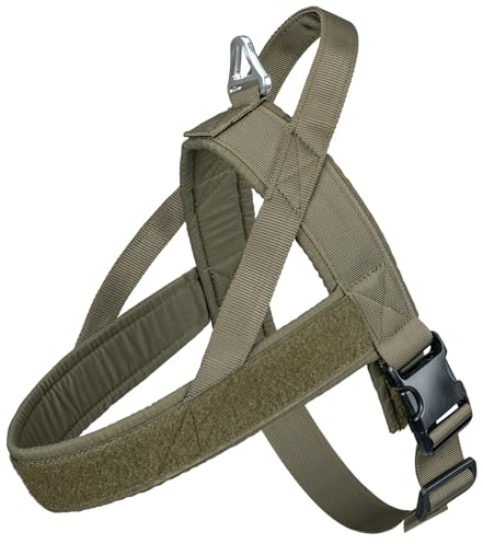 EXCELLENT ELITE SPANKER Ziehfreies Hundegeschirr mit Griff Verstellbares Hundegeschirr aus Nylon Einfaches Training für kleine, mittlere und große Hunde(RGN-M)