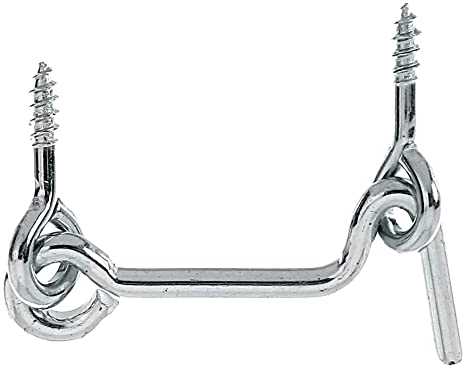 Alberts GAH 204433 - Gancio per tempesta zincato, con piastre angolari o occhielli, lunghezza 50 mm, diametro gancio: 3 mm, colore: Blu