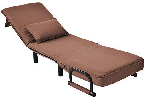 WZFANJIJ Schlafsofa mit Armlehne 3-in-1 Schlafsessel Gästebett Klappmatratze Klappbett Chaiselongue Multifunktion Kunstleder