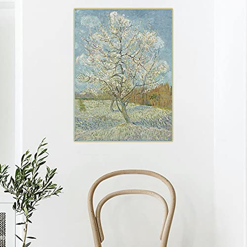 Van Gogh《Der rosa Pfirsichbaum 1888》Leinwand-Ölgemälde Berühmtes Kunstwerk Poster Bild Zuhause Wohnzimmer Dekor Wand Kunstdruck 50x70cm Rahmenlos