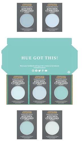 Rust-Oleum Kitchen Cupboard Paint in Satin Finish – Soft Blues Tester Box