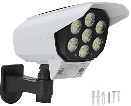 Luz de Monitor de Cámara Ficticia, Cámara de Seguridad con Energía Solar, Vigilancia Falsa, Luz Solar de Seguridad, Simulación de Alto Brillo LED, Cámaras de Vigilancia