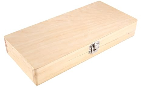 Hanabitx Aufbewahrungsbox aus Holz, hält 50 Objektträger, Mikroskop-Dia-Box, langlebig, einfache Installation, einfach zu bedienen