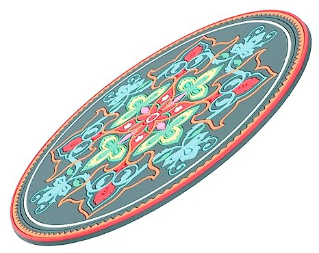 VICASKY Stickschalenkissen Mit Abgerundeten Druckmustern Hochwertige Klangschalenmatten Für Künstler Langlebiges Material Zum Fixieren Von Klangschalen
