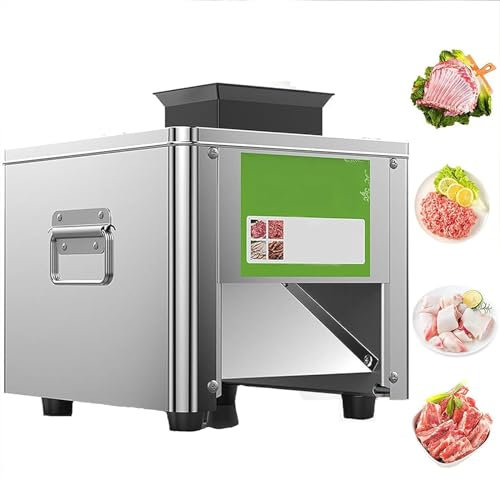 Trancheuse Electrique Automatique Acier Inoxydable pour Boeuf, Agneau, Porc - Trancheuse à Jambon, Saucisson, Viande - Cuisine Maison