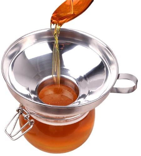 Imbuto per conserve – Imbuto per barattoli con ampia apertura, imbuto per alimenti | Trasferimento di grani di marmellate liquidi, imbuti in metallo antiruggine, utensili da cucina, facile da re