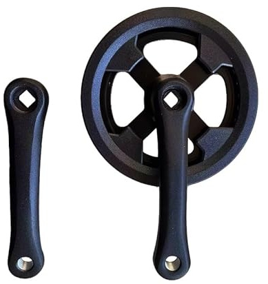 IBOWZ Bike Guarnitura, Guarniture per Bicicletta Pieghevole conica Quadrata da 140 mm Guarnitura con Corona Singola Rotonda in Lega di Alluminio da 36 Denti