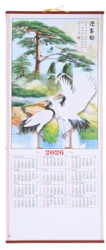 Happyyami Wandkalender 2026, Chinesischer Kalender, Sternzeichen, Jahr, Wandkalender, Chinesische Neujahrsrolle Für Heimdekoration Und Feng Shui