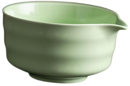Milageto Matcha-Schale, Teeschale mit Ausguss, Dekoration, tragbares Ornament, Zubehör, Matcha-Tasse für Küche, Esszimmer, Familie, GrÜn