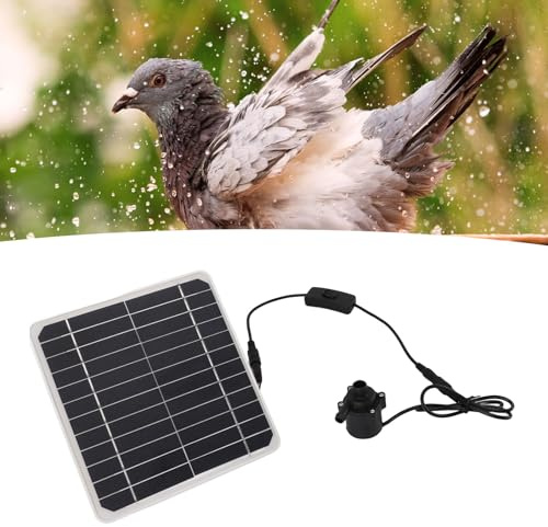 BAOFUYA Kit de Bombeo de Fuente de Agua de Panel Solar de 24 Horas -Operación de 50 W con Interruptor Ajustable para Jardines, Proyectos
