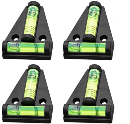 ATBUSS 4 Pièces D'Indicateur De Niveau en Forme De T, Calibrateur De Niveau Bidimensionnel, Mini Indicateur De Niveau À Bulle, Adapté Aux Camping-Cars Et Caravanes.