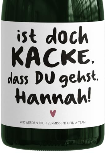 Abschiedsgeschenk Jobwechsel Kollegin Sektetiketten personalisiert Kollege Arbeitskollegin Abschied Geschenk Sektflasche Flaschenetiketten 2 Stk. | 9x13 cm