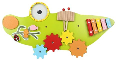 Hölzerne Sinnestafel, an der Wand montiertes Lernspielzeug, für Kleinkinder, sicheres Design, taktiles Erlebnisfeld, fördert die sensorische Entwicklung, unterstützt die frühe Bildung, für Mädchen und