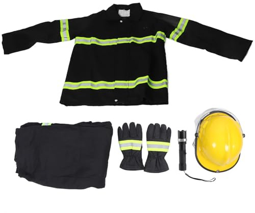 Keenso Abbigliamento da Lavoro Ignifugo Set da 5 Pezzi Tuta di Sicurezza Isolata Ad Alta visibilità per Uso Industriale Blu Navy (M)