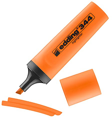 edding 344 Textmarker - Orange - 1 Textmarker - 2-5 mm Schnittspitze