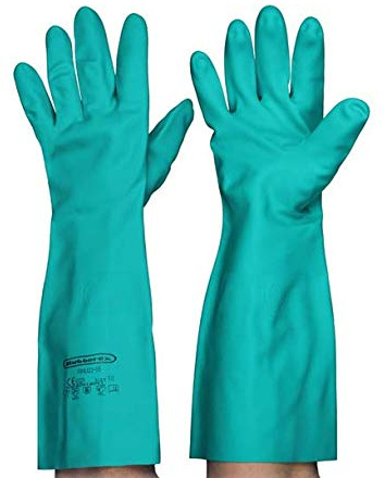 Rubberex GUANTE NITRILO VERDE RNU22-18 LARGO DE 45 CM. TALLA 8
