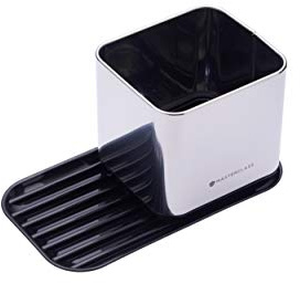 MasterClass Kitchen Sink Tidy mit Schwammhalter und Bürstenablage, Edelstahl, Silber/Schwarz