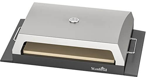 Stanbroil Forno per pizza da esterno per Blackstone 22 28 36 piatto top grill a gas, con pietra per pizza da 48,3 x 38,1 cm