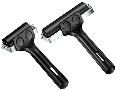 2 Pcs Rubber Brayer Rollers, Ink Printing Roller | Arts and Crafts Block Stamping Rollers for Printmaking Wallpaper, Block Printing Making, Application DIY - 2.4 inch/3.9 inch