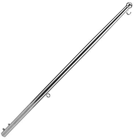 Flaggenstange für Boote, 610 MM 304 Edelstahl Flaggenstange für Boote Marine Yacht Rail Mount Flag Staff Holder