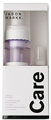 Jason Markk Care Kit,207ml gebrauchsfertiger Sneaker- & Schuhreiniger,59ml Repel Imprägnierspray,Premium Schuhbürste,3 Quick Wipes feuchte Reinigungstücher,für Leder,Wildleder,Nubuk,Baumwolle