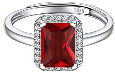 ChicSilver Anello Donna Argento 925 Regolabile con 12 Mesi Pietra Portafortuna, Anelli Donna Regolabili Confezione Regalo