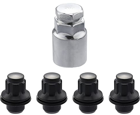 X AUTOHAUX Kit Tuercas Antirrobo Rueda para Toyota R 2016-2019 1 Juego | Color Negro,Material Acero,Rosca M12X1.5,Para Toyota (Tacoma,Matrix,C,R),Para Scion Xd,Para Lexus (Rc,Gs,Nx,Rx,Is)
