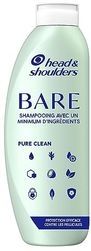 Head & Shoulders Bare Pure Clean Shampoing Antipelliculaire Sans Sulfates 400ml. Cheveux Gras