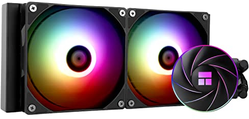 Thermalright Aqua Elite 240 ARGB Refroidisseur d'eau pour processeur, avec double ventilateurs PWM, vitesse 1550 tr/min, pour AMD/AM4/AM5& Intel LGA1150/1151/1155/1156/1200/2011/1700(AE240 ARGB)