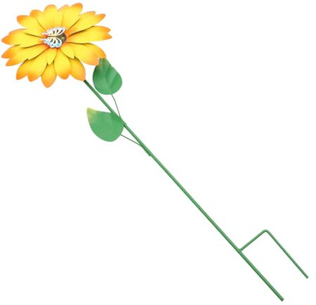 VANZACK Garten Schmiedeeiserne Sonnenblume Bunte Blumen Hofdekoration Blumenarrangement Blumenstab Aus Metall Sonnenblumen-gartendekoration Frühlingsdeko Im Freien Pflanze Eisen Draussen