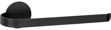 WENKO Turbo-Loc Handtuchhalter Bivio Black matt, Wandhalter aus Aluminium, zur Aufbewahrung von Handtüchern, Befestigen ohne Bohren