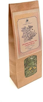 Tea Soul | Tisana Biologica alle Erbe Calm & Relax - Tisana Rilassante - Con Melissa, Camomilla, Lavanda e Achillea - 40 grammi