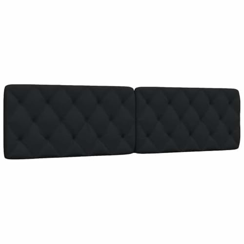 vidaXL Kopfteil-Kissen Schwarz 200 cm Stoff