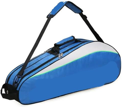 XUWEWI Tennisschläger-Taschen Tennisschlägertasche for 3 Schläger mit Schuhfach, Schlägersporttasche for Männer oder Frauen(Blue)