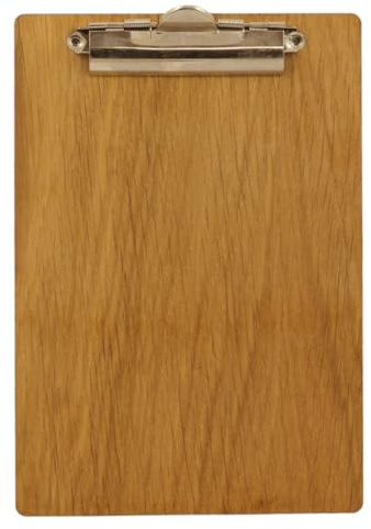 PEEWIT Clipboard Holz Eiche Untersetzer A5 mit Silberclip