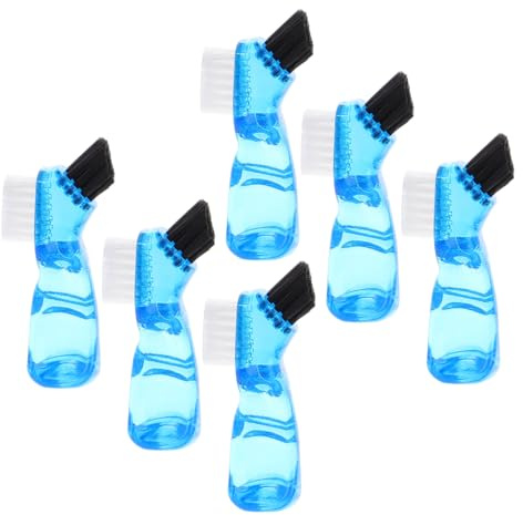 MAGICLULU 6pièces Brosse Double Face pour Prothèses Dentaires Kit de Brosses de Nettoyage avec Poils Souples Outil Entretien et Prothèses Dentaires