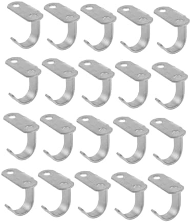 WRITWAA Ganchos de Techo de Acero Inoxidable 20 Unidades Ganchos Colgantes Resistentes E Impermeables para Lámparas Plantas y Decoración Uso Dormitorios y Baños
