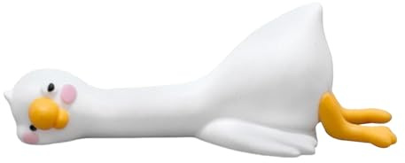 KESOTO Kleine Gänsefigur, Gänsefigur als Computerbildschirm-Dekoration, niedliche, Bezaubernde Figur, Geschenkidee, Miniatur-Ornament für den Schreibtisch, 7 cm X 3 cm X 2.2 cm