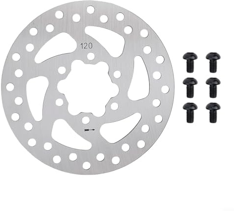 Patinete eléctrico de 120 mm, freno de disco con 6 agujeros, compatible con scooters de 8 y 10 pulgadas, incluye tornillos