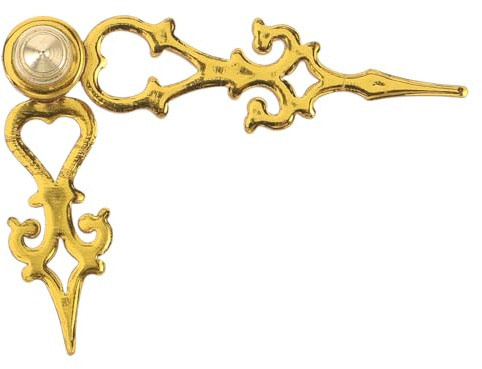 SHINEOFI Kuckucksuhr Zeiger Metall Goldfarben Präzisions Ersatzteile Selbstgemacht Reparaturset Leise Uhrzeiger für Kaminuhren Wohnzimmer Schlafzimmer