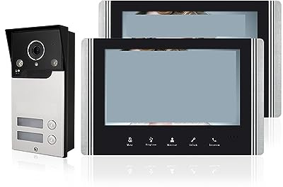YFDGD 7 WiFi Multi-Appartement Maison Vidéo Interphone 2/3/4 Unités IP Smart Sonnette Caméra WiFi Système D'interphone Affichage Clair Protection Contre Intempéries(A)