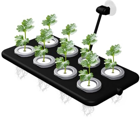 DONGKER Soporte para plantas de acuario, soporte hidropónico flotante con 8 agujeros, accesorios acuapónicos, decoración con ventosas para acuarios de agua dulce y decoración de piscinas de peces