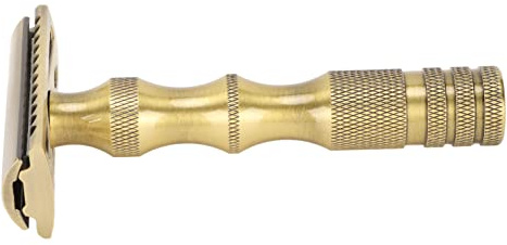 Sonew Tondeuse à Barbe Manuelle, Double Lames Remplaçables, Outil de Coupe de Barbe Sûr pour Hommes, Voyage à Domicile