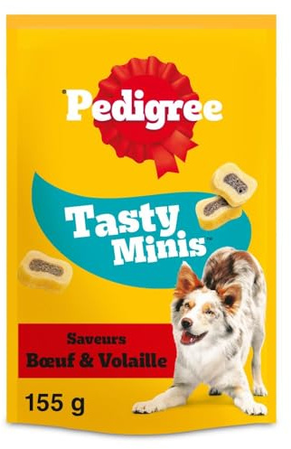 PEDIGREE SA Recompense Tasty Minis BACKCHES FÜLLT, Rindfleisch & Geflügel, 6 Stück